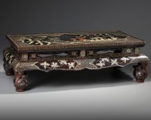 JAPANESE LACQUER TABLE WITH MOTHER-OF-PEARL INLAY, MEIJ PERIOD 1868-1912
