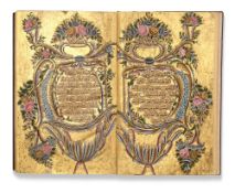 AN ILLUMINATED OTTOMAN QURAN SIGNED BY HAFIZ IBRAHIM HULUSI, TURKEY, DATED 1266 AH/1849 AD