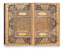 AN ILLUMINATED OTTOMAN QURAN, WRITTEN BY THE SCRIBE MEHMED TAWFIQ BIN MEHMED SULH EFFENDI, TURKEY AN