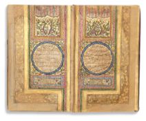 AN ILLUMINATED OTTOMAN QURAN BY HAFIZ AHMED HULUSI, TURKEY, 1284 AH/1867 AD