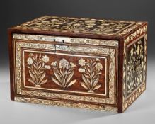 AN INDO-PORTUGUESE BONE INLAID BOX, PROBABLY GOA, INDIA, 16TH-17TH CENTURY