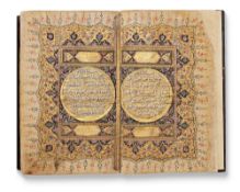 AN ILLUMINATED OTTOMAN QURAN, WRITTEN BY THE SCRIBE AHMED HELMI, STUDENT OF ASAYLI AL-MASRI, DATED 1
