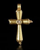 A BYZANTINE GOLD PENDANT CROSS, CIRCA 6TH-7TH CENTURY AD