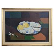 Eric Ragnar Elfwén, Teller mit Austern, 1920er-1940er, Öl auf Leinwand, Gerahmt