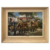 Schwedische Schule 'Pferdetränke, 20. Jh.