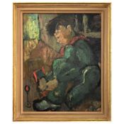 Schwedische Schule 'Pfadfinder beim Schuhbinden, 20. Jahrhundert