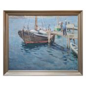 Ruhige Kaianlage der Schwedischen Schule, 20. Jh.