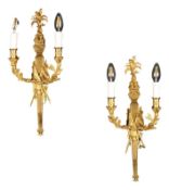 Neoklassizistische Wandlampen, 2er Set