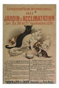 Original Cat Expo Lithografisches Poster von Auguste Roedel, 1896