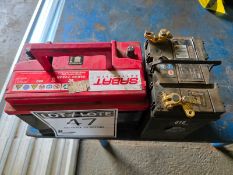 LOT OF TWO (2) 12 V BATTERIES - NOT TESTED