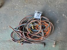 LOT OF CUTTING TORCHES, PIPES & REGULATORS - QUANTITIES UNSPECIFIED