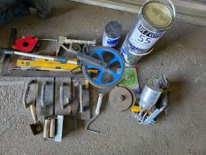 LOT OF CONSTRUCTION & MASONRY TOOLS - QUANTITIES UNSPECIFIED
