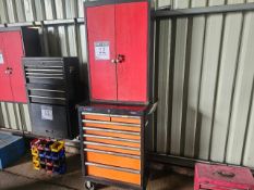 DRAWER & DOUBLE DOOR TOOLBOX WITH CONTENTS