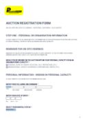 AUCTION REGISTRATION FORM - VIEW OR COMPLETE/DOWNLOAD HERE