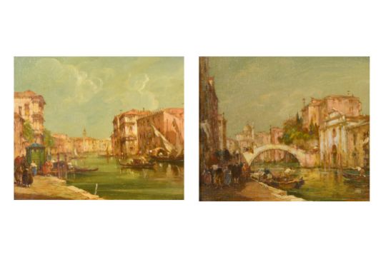 Eugenio 'Zeno' Bonivento (1880-1956) Italian. A Pair of Venetian Scenes, Oil on artist's board, - Image 1 of 9