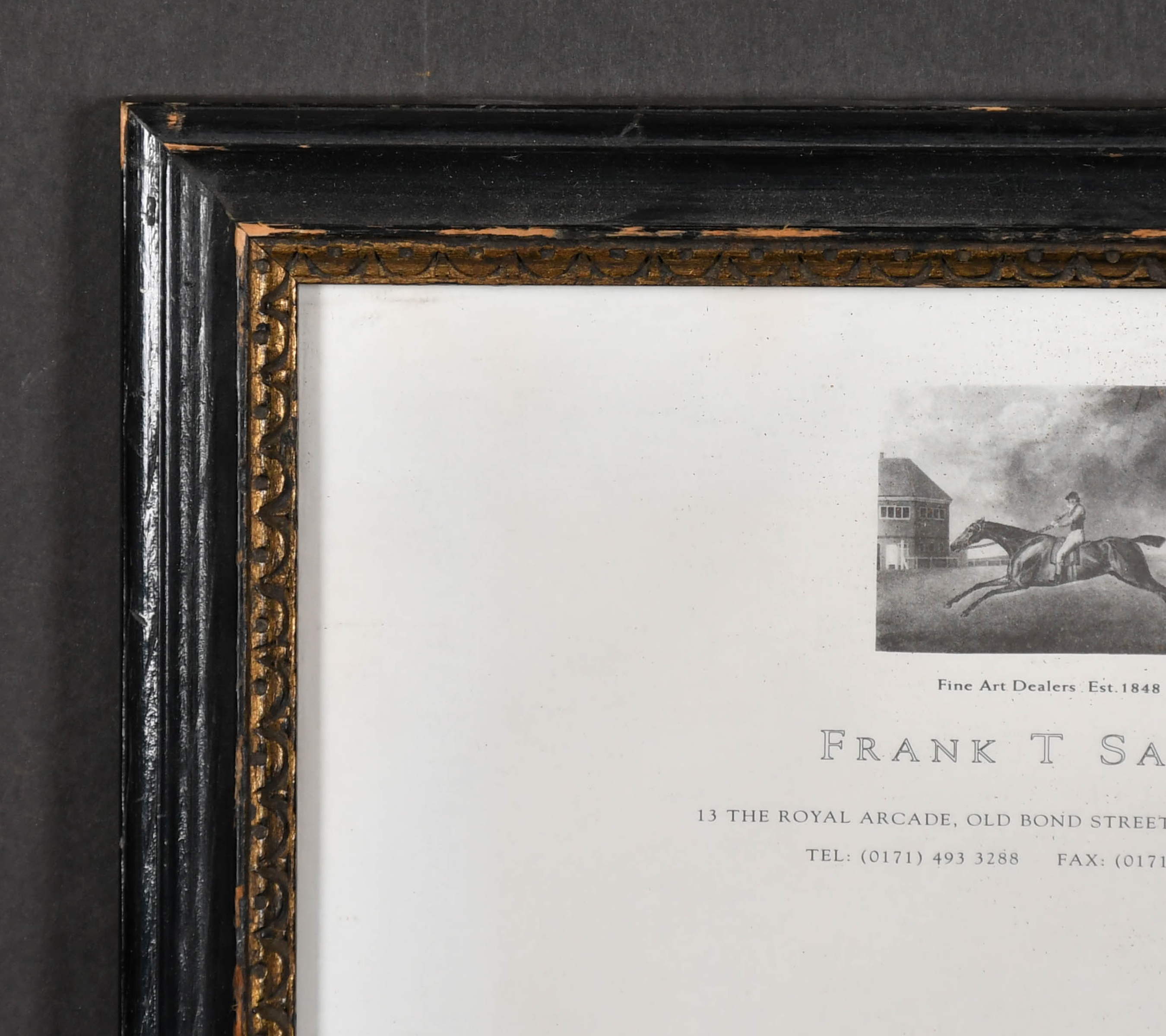 Early 19th Century English School. A Darkwood Frame, with a gilt inner ...
