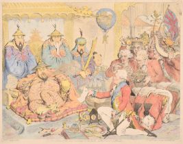 After James Gillray (1756-1815) British. "The Redemption of The Diplomatique & His Suite at the