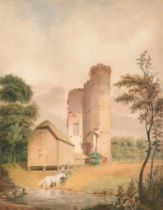 William Marshall Craig (1765-1827) British. 'Crossing The Stream, Near Colchester', Watercolour,