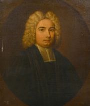 18th Century English School. Portrait of William Parker, Oil on canvas, Inscribed on a label