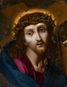 After Carlo Dolci (1616-1686) Italian. Ecce Homo, Oil on copper, unframed 11.85