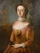 Circle of Philippe Mercier (1689-1760) French/German/British. Portrait of a Lady in Masquerade