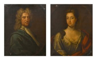 18th Century English School. Portrait of John Jervis of Darlaston (1670-1747), Oil on canvas,