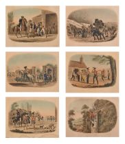 Charles B Newhouse (1805-1877) British. "Military Incidents", A set of six prints, 11.5" x 15.5" (