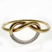 Diamond knot bangle, The hinged bangle set with brilliant-cut diamonds, diamonds approx. 0.80ct