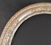 Late 18th Century English School. A Silver and Painted Carved Wood Frame, with Lely panels, Oval