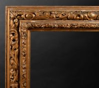 19th Century English School. A Partially Carved Giltwood Frame, rebate 32