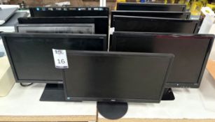 9 Various Desktop Monitors & 6 Keyboards (Location: Brentwood. Please Refer to General Notes)