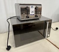 Kenard 900W Model K25NNS14 MRK Domestic Microwave Oven & Tesco 4TSS15 Toaster (Location: