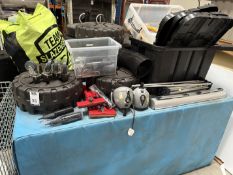 Contents of 2 Pallets Comprising Assorted Electrical Conduit, Alarm Control Boxes, Crash Mat, Air