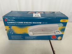 Rexel Compact Comb Binder (Location: Brentwood. Please Refer to General Notes)
