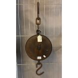 Set of vintage Salter's No. 20T butcher's type weighing scales. 24cm diameter approx. (B.P. 21% +