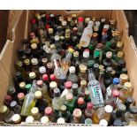 Large collection of alcoholic miniatures to include: liquers, Bailey's, Apricot Brandy, Archer's