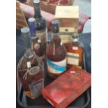 Tray of assorted Brandy to include: Three Barrels, Remy Martin, Dorville VSOP etc. Together with a