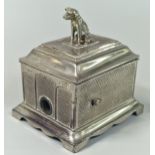 Japanese silver plated novelty cigar cutter in the form of HMV Gramophone, with Nipper the dog. (B.