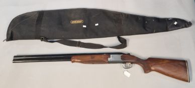 A Laurona 12 bore ejector double barrelled over and under shotgun, with 28" multichoke barrels and