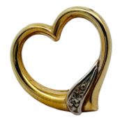 Anhänger 1,18g 585/- Gelbgold und Weißgold mit Diamant ca. 0,02 ct.