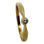 Ring 2,54g 585/- Gelbgold mit Diamant ca. 0,07 ct., Ringgröße ca. 54