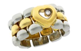 Chopard Ring 14,19g 750/- Gelbgold und Edelstahl mit Diamant ca. 0,05 ct. F/if mit Zertifikaten,...