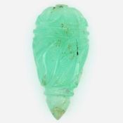 Smaragd 25.66 ct. Breite 15.11 mm Laenge 30.66 mm Hoehe 9.32 mm