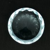 Aquamarin zu 24.33 ct.. Durchmesser 19.65 mm. Hoehe 12.46 mm