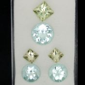 Aquamarin und Beryll Set 3 Stk. fuer Anhaenger 16.05 ct.