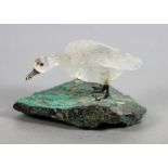 Edelstein-Ente auf Sockel