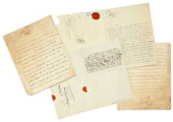 EPINAY (Marquise d'). Ensemble de 4 lettres dont 3 adressées à son cousin M. de la Chalotais, 1751-1