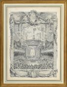 \[FÊTES\]. Ensemble de 2 gravures "Décoration de la salle de spectacle construite à Versailles" et "