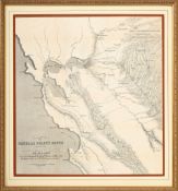 \[CALIFORNIE\]. Sketch of general riley’s route, carte géographique gravée, 52x49cm (à vue) Intére