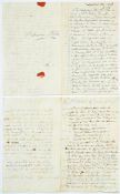CHARRIERE (Isabelle de). Ensemble de 2 lettres autographes signées adressées respectivement à Madame